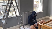 Painter and decorater shoots a load while on the job