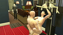 Der perverse Meister Roshi trainiert sexuell Gohans Frau, die schöne Videl, vor ihrem Cuckold-Ehemann Dragon Ball Hentai