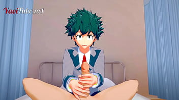 ur Boku No Hero Yaoi - Deku & Bakugou First Time in the infirmary Handjob and Anal with cum inside