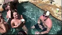 Pool party turns into horny group sex with sexy nasty bitches