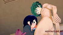 Boku No Hero Ladybug Hentai 3D - Ледибаг дрочит и делает минет Деку (Мидория Изуку) и кончает ей в рот