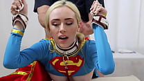 Candy White “Supergirl Solo 1-2” Bondage Estilo perrito Mamadas Garganta profunda Oral