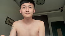 Young Skinny Asian wank and cum
