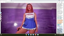 cosplay cheerleader gets horny for you