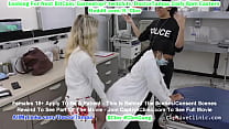 $ CLOV Campus PD Épisode 43: Une fêtarde blonde arrêtée et fouillée à nu par la police du campus com Stacy Shepard, Raven Rogue, le docteur Tampa BondageClinic.com