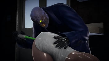 Jill Valentine eyacula cuando Nemezis le pone un vibrador en el culo - Resident Evil Porn