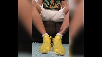 Latín Boy Show his Feet and Socks