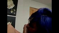 Blue Haired Minx Raven Ebony Bounces On Hard Prick T71