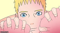 Naruto juega con las tetas de Saber y se la folla
