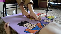 TSM - Dylan playfully crushes my cock and balls on a table barefoot