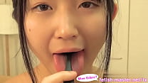 Японка, азиатка, слюни языка, лицо, лизание носа, сосание, поцелуи, дрочка, фетиш - больше на fetish-master.net