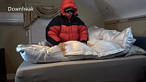 Humping Marmot Parka On Silk Comforter With Cumshot Ending