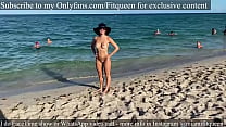 will Amateur Fitqueen teen cause a circle of men at public nude beach