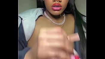 Sexy Ebony Khloe Kxxxng Gives Sloppy Head ASMR Solo Pov