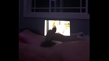 Jerking off while watching porn