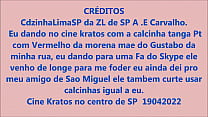 CdzinhaLimaSP Me giving at the cine kratos with the thong panties Pt with red brunette mae gustavo da rua de cima 19042022