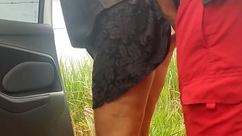 Brazilian teacher   picked up for outdoor sex