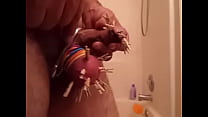 jacmeoffnow cbt rings stretching big balls clothespins on dick head & balls - [7-15-2018-2967]