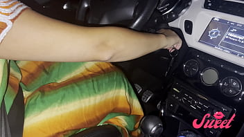 Nighttime masturbation in the car while driving - Sweet Arabic Real Amateur