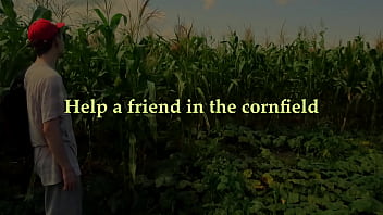 トウモロコシ畑で友達を助ける