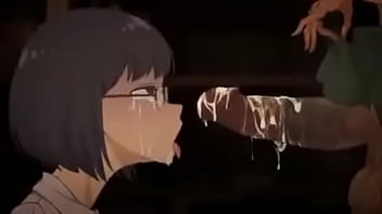 Girl deepthroat cum