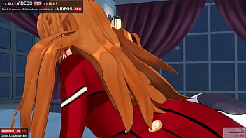 Erotischer Anime Evangelion Asuka, lesbische ASMR-3P-Beispielversion mit Rei