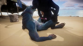 Wolf and Lizard have sex on the beach - Wildlife