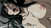 Harisnyás menyecske nagy mellekkel élvezi a szexet (uncaesura hentai)