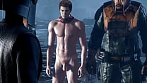 Горячий голый 3D мужской персонаж в игре