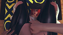 Miss Fortune (League of legends) gets fingering and cunnilingus to a squirting orgasm from oral caress - 3d porn animation kpop