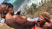 Strapon Lesbian Beach Fucking Nina Rivera vs Porsha Carrera