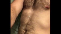 CloseUp cumshots on my hairy chest