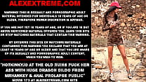 Hotkinkyjo at the old ruins fuck her ass with huge dragon dildo from mrhankey & anal prolapse public