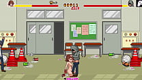 Pelea de puntos | Fitness girl decide que sus estudiantes cachondos le follen el culo y se corran dentro de ella | hentai juego juego p2