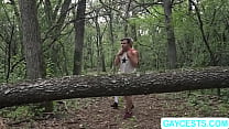 DILF stepdad analed stepson in the woods
