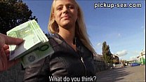Real amateur Euro slut Monika railed for some money