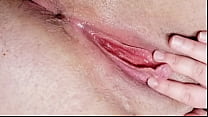Close up dildo fucking and big clit rubbing