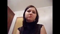 Homemade video of a young Russian brunette