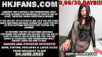 Incrível estrela pornô anal Hotkinkyjo boquiaberta, punhos, prolapso e vibrador grande de mrhankey na bunda