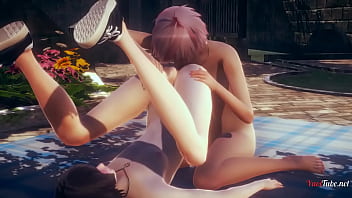 will Yaoi Femboy Threesome in a park
