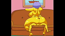Selma Bouvier aus den Simpsons lässt sich von einem riesigen Schwanz in ihren fetten Arsch ficken