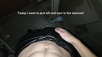 Russian 18 year old boy jerking off in the entrance