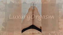 model Shy stepsister with big tits and sexy legs quietly excites herself so that parents won't hear
