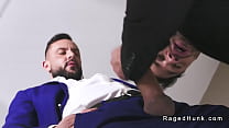 Total strangers anal fuck in suits in hotel room