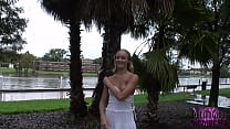 Blonde Cutie Is Naked In Downtown Tampa