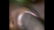 African teen with beautiful fat lips gives Sloppy head
