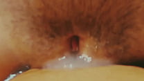 Beauty amateur young brunette hairy pussy creampie