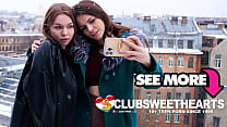 18yo Lesbians Sirena and Lana Rose from selfie to orgasm at ClubSweethearts