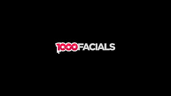 1000Facials - メガホットスモーキンブルネットのイマラチオと巨大なコックの丸呑み