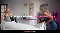 Hot lesbian threesome massage porn